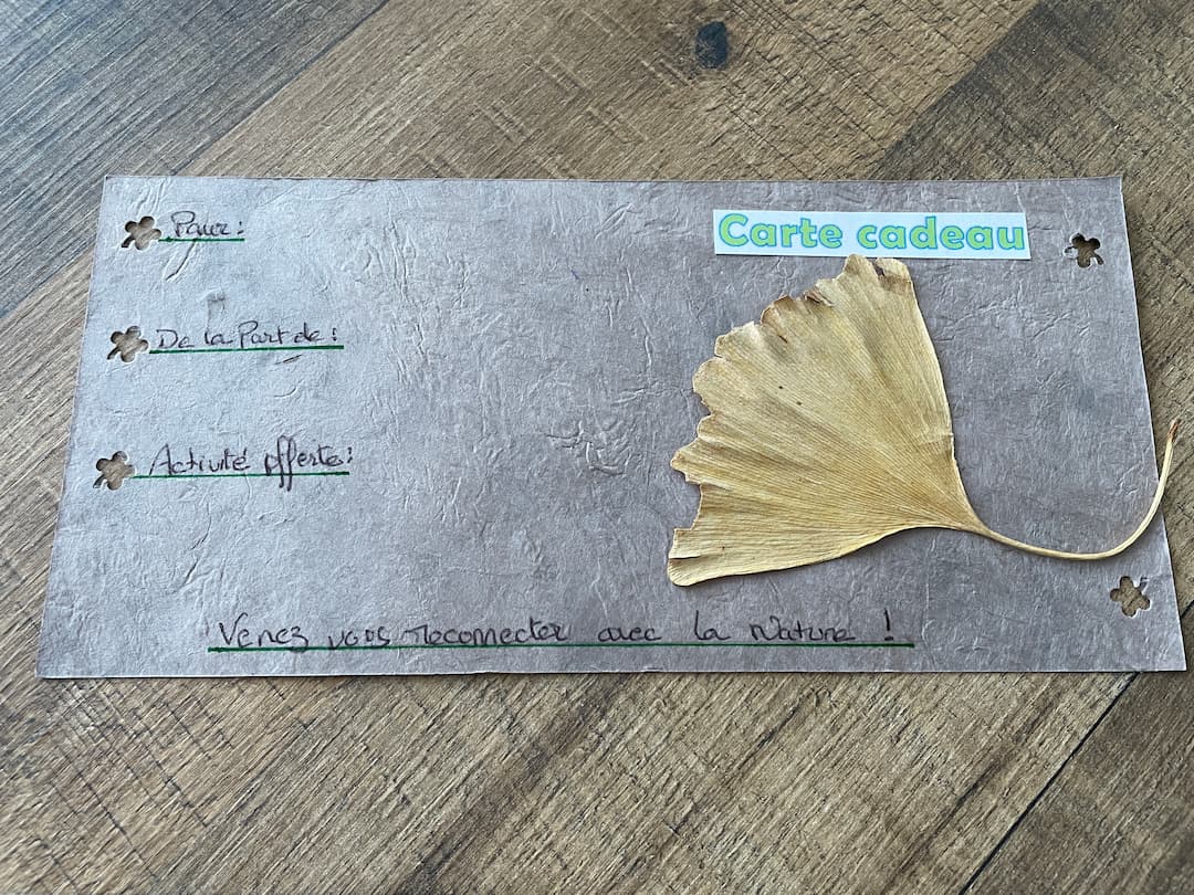 Carte cadeau Ginko 1 Bain de forêt.