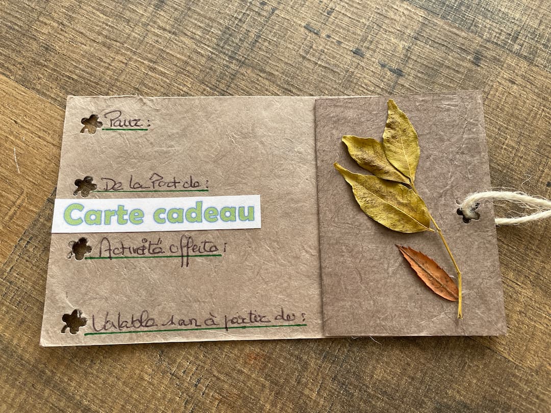 Carte cadeau 10 à offrir Bain de foret.