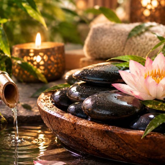 Massage pierres chaudes esprit nature bien être